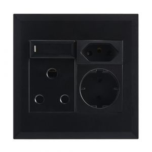 Glo Lighting | Brightstar EPL286 BLACK Modular 16A Socket with Switch ...