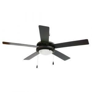 Brightstar FCF004 BLACK, FCF004 SATIN, FCF004 WHITE 5 Blade 52'' Ceiling Fan 3 Speed AC Motor 2x60W E27 Pull Switch (Multiple Colours/Finishes)