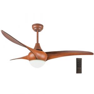 Brightstar FCF048 WOOD 18W LED 4000K 30W Copper Coil Dc 3 Abs Blades Ceiling Fan Steel and Acrylic Wood Finish