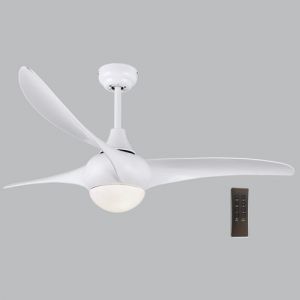 Brightstar FCF050 WHITE 18W LED 4000K 30W Copper Coil Dc 3 Abs Blades Ceiling Fan Steel and Acrylic
