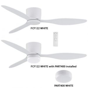 Brightstar FCF122 WHITE 3 Blade 35W Copper Coil DC Motor Ceiling Fan with Remote Contol with 6 Speed Control White