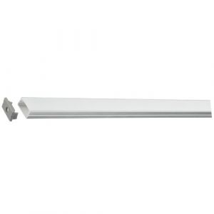 Brightstar HVS420 SURFACE 2M Silver Surface Aluminium Profile with PC Cover (Includes 2 x End Caps, 1 x Cover, 4 Installations Clips) IP20