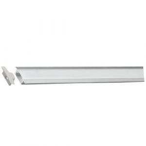 Brightstar HVS421 RECESS 2M Silver Recessed Aluminium Profile with PC Cover (Includes 2 x End Caps, 1 x Cover, 4 Installations Clips) IP20