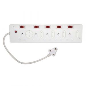 Glo Lighting | Eurolux EM6 Schuko Multi-Plug with Overload protection White
