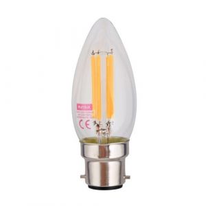 Eurolux G957 Warm White B22 4W Clear Filament Candle LED