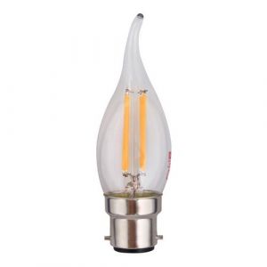 Eurolux G972 Warm White B22 4W Clear Filament Flame Candle LED