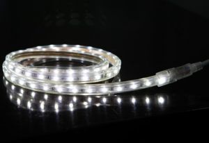K Light YMW-3528-60/CW 60 LED's per meter 230V Outdoor Silicone Covered 4.8W/m Flexi Strip IP65 (Sold per meter) Cool White