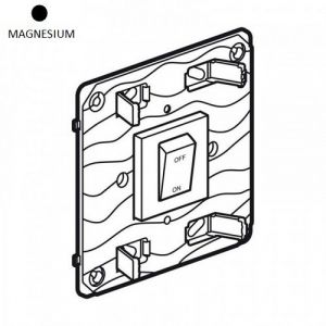 Legrand Arteor 572582 Double Pole Switch With Neon 40A 250V 4X4 Magnesium