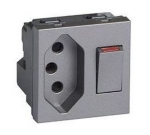 Legrand Arteor 572637 Switched Slimline Socket Module Magnesium