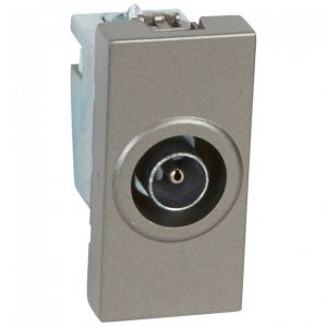 Legrand Arteor 572671 TV Socket TV Single Shielded Male Ø9.5mm 1Module Magnesium