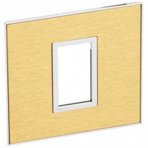 Glo Lighting | Legrand Arteor 576100 Cover Plate 1Module 3X3 Gold Brass