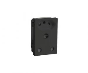 Onesto BK-MXM-P001EUU 2 x 16A 1 X Slimline Single Unswitched Socket Large Module - Monoblock Outlet Vertical Black