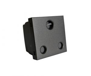 Onesto Matrix BK-MXM-P001U 16A Single Unswitched Socket Medium Module Black