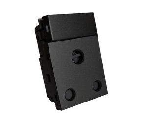 Onesto Matrix BK-MXM-P001V 16A Single Switched Socket Large Module Outlet Vertical Black