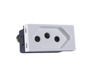 Onesto Matrix MXM-P001EU 16A Slimline Socket Module (New Za Plug Socket Module) Small Module White