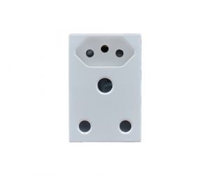 Onesto MXM-P001EUU 2 x 16A 1 X Slimline Socket Module (New Za Plug Socket) 1 X Single Unswitched Socket Outlet Vertical Large Module - Monoblock