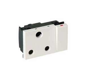 Onesto Matrix MXM-P001H 16A Single Switched Socket Module Outlet Horizontal Large Module White