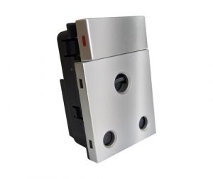 Onesto Matrix T-MXM-P001V 16A Single Switched Socket Large Module Outlet Vertical Titanium