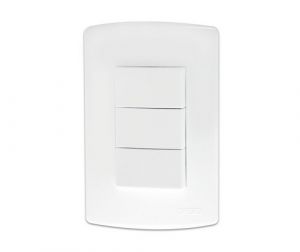 Glo Lighting | Onesto Trinity TS2031 4X2 16A 3 Lever 1 Way Switch White