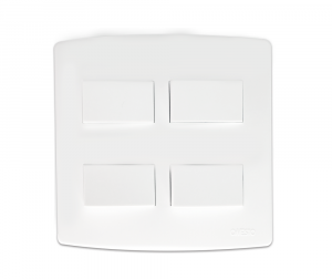 Glo Lighting | Onesto Trinity TS4042 16A 4 Lever 2 Way Switch, 4X4