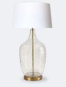 Noldenbros RG10420 Brioche Crackle Glass Lamp (Excluding Shade)