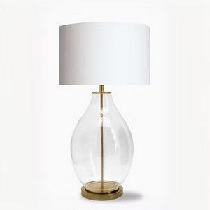 Noldenbros RG10494B Flint Glass & Brass Lamp (Excluding Shade)