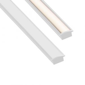 Spazio LED Channel 1039.7.31 Slim Recessed 2m Profile White aluminium