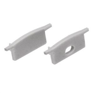 Spazio LED Strip Light 1039.2.EC Slim End Cap (pair) Grey