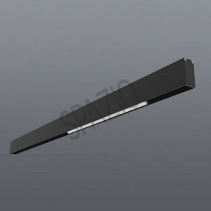 Spazio MT2755.0052.30 Magtrack 48V - Linear 2 LED, linear track fitting aluminium body and plastic diffuser Black