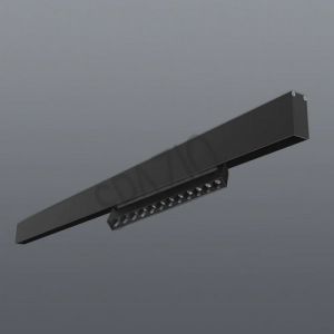 Spazio MT2755.0062.30 Magtrack 48V - Linear Spot 2 LED, linear tilt spot with aluminium body and plastic lens diffuser Black